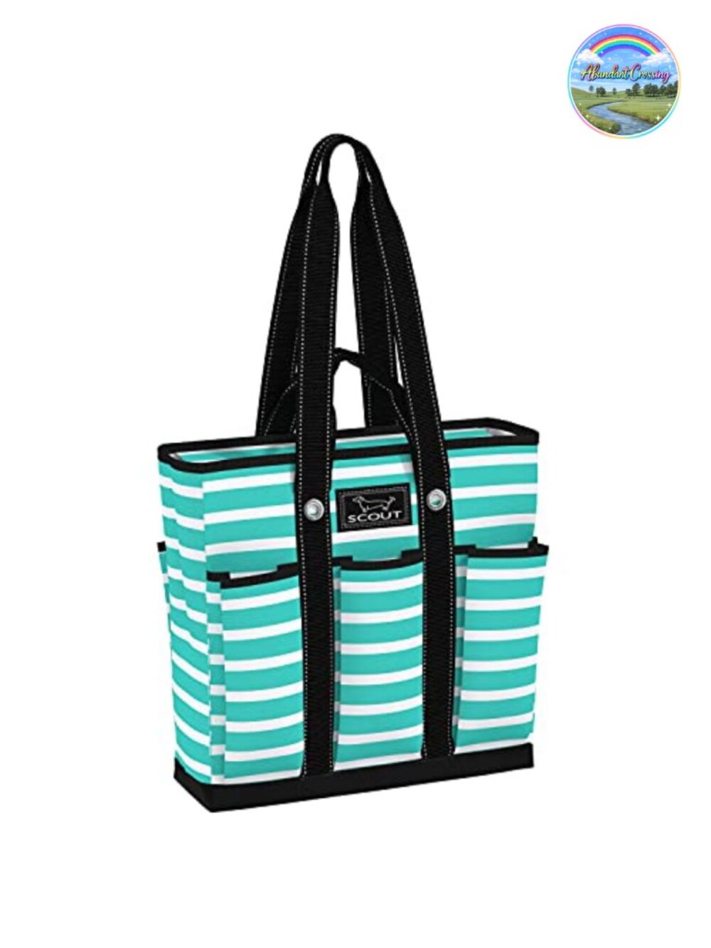 SCOUT Rocket Pocket Utility Tote Bag 7 Pockets Zip Close Water Resistant Travel